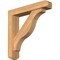 Ekena Millwork Funston Craftsman Smooth Bracket w/ Offset Brace, Western Red Cedar, 5 1/2"W x 28"D x 28"H BKT0604X28X28FST04SWR - alternate 1